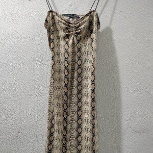 URBAN OUTFITTERS-SP- CUTOUT BACK KNIT DRESS ANIMAL PRINT SNAKE